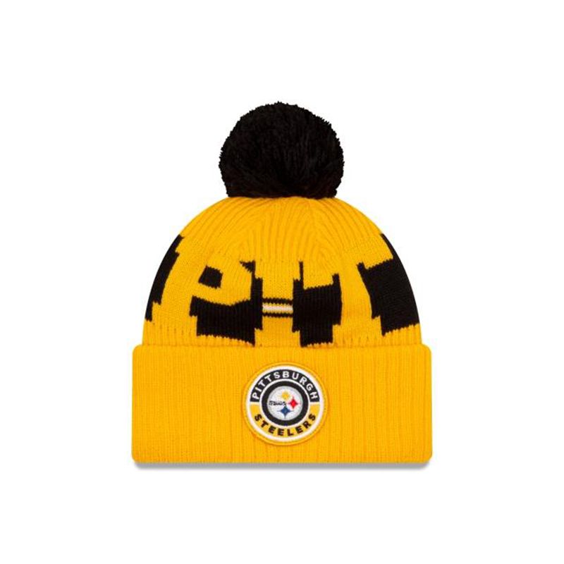 NFL Pittsburgh Steelers Alternate Cold Weather Sport Knit (MIY3188) - Yellow New Era Beanies